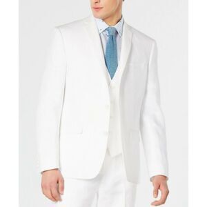 Bar III Slim Fit Linen Blazer Men’s Size 44L White Sport Coat NWT